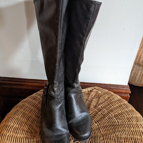 Wide calf boots in ashy grey brown - Picture 3 of 4